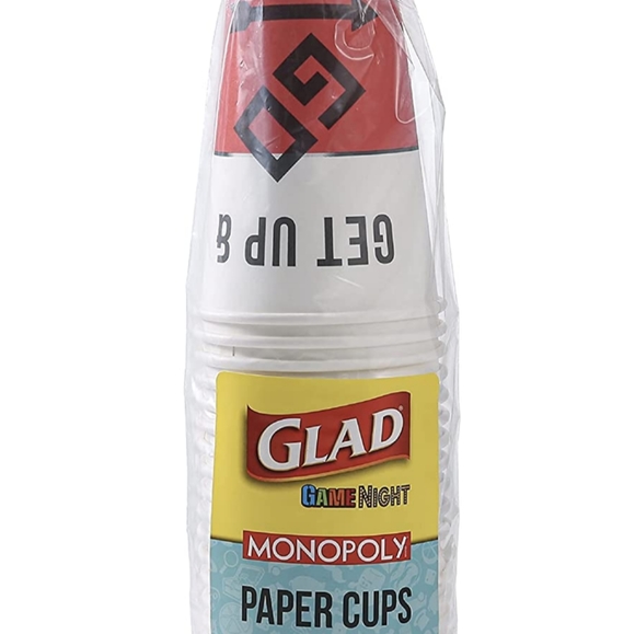 Lot 80 Game night 40 paper plates & 40 party drink cups MONOLOPY Hasbro Fun New - Picture 3 of 8